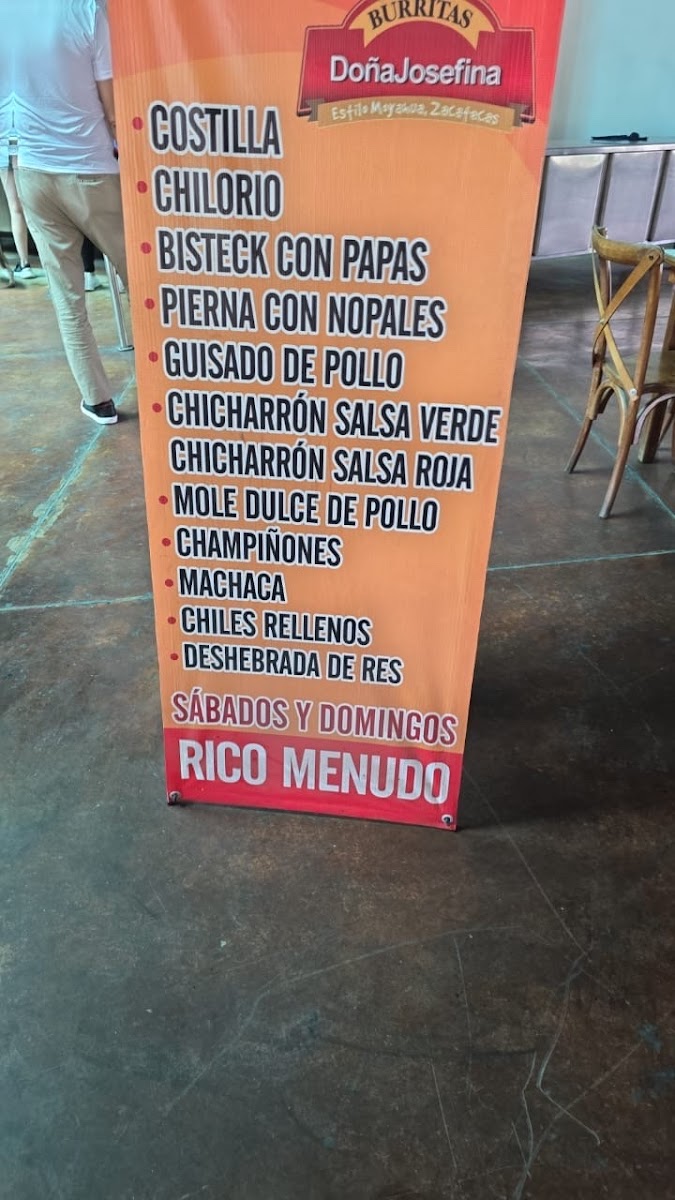 Burritas Doña Josefina Menu - Image 2